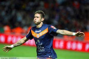 Olivier Giroud, ici sous les couleurs du Montpellier HSC.