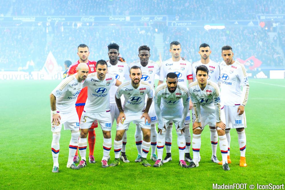 Le groupe de l'OL pour Montpellier.