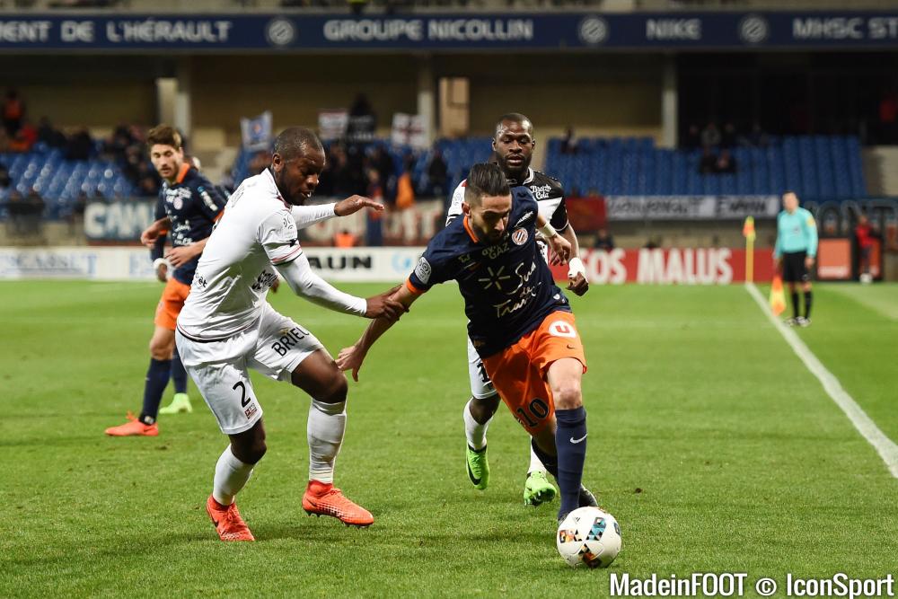 Ryad Boudebouz et le MHSC se sont faits rejoindre en fin de match par Guingamp.