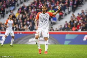 Petar Skuletic, l'avant-centre du Montpellier HSC.