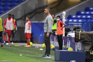 Le groupe du Nîmes Olympique pour le déplacement sur le terrain du Montpellier HSC.