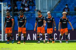 Les joueurs montpelliérains célébrant un but
