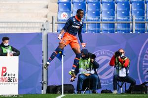Stephy Mavididi, l'attaquant du Montpellier HSC.